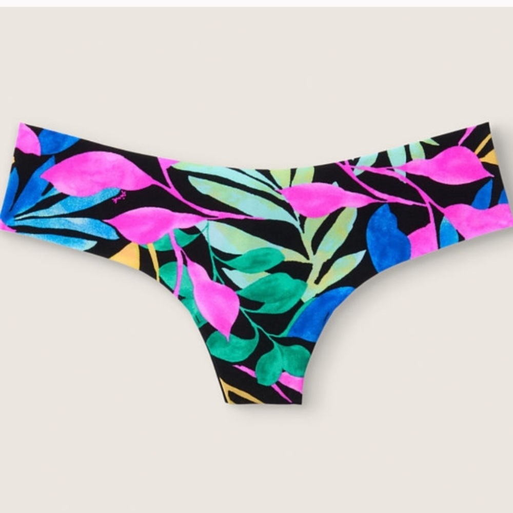 VS PINK neon tropical seamless thong XL XXL NWT